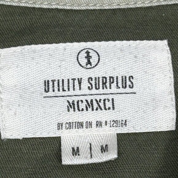 Cotton On Utility Surplus Jacket Mens Medium Harajuku Field Jacket Cargo Skull - Picture 4 of 12